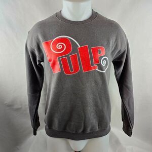 Pulp Smoothie Sweatshirt Mens Small Grey Employee Uniform Crewneck Replacement
